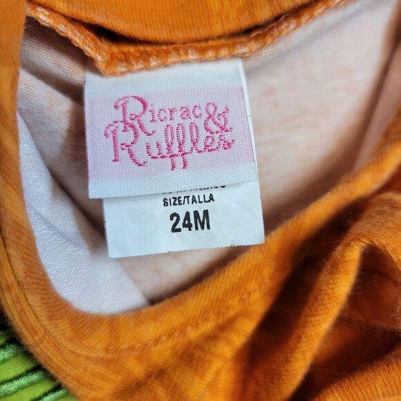 Ricrac & Ruffles Cactus Coture Ruffled Ankle Jumpsuit Romper Girls Size 24mo - Picture 7 of 11